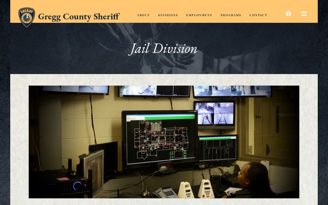 Gregg County arrest records Jail Division and inmate lookup page